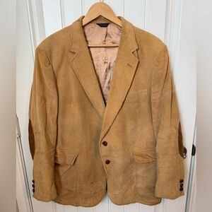 VTG Trumpeter Corduroy Blazer Men Size 46/R Brown Pocket Button Lined